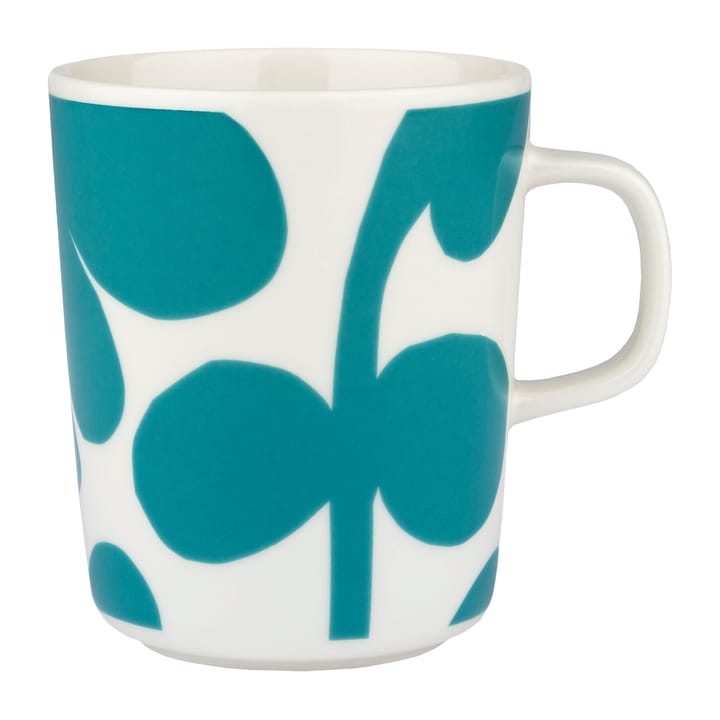 Taza Leikko 25 cl, blanco-turquesa Marimekko