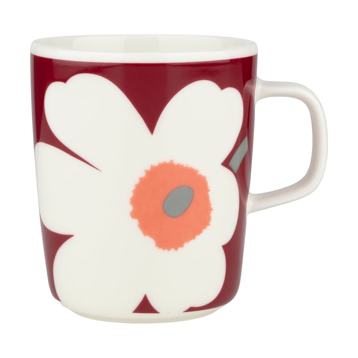 Taza Unikko 60 aniversario 25 cl, White-dark cherry-ash grey Marimekko