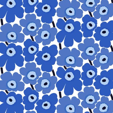 Tela de algodón Pieni Unikko - blanco-azul - Marimekko