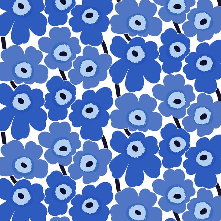 Tela de algodón Pieni Unikko  - blanco-azul - Marimekko