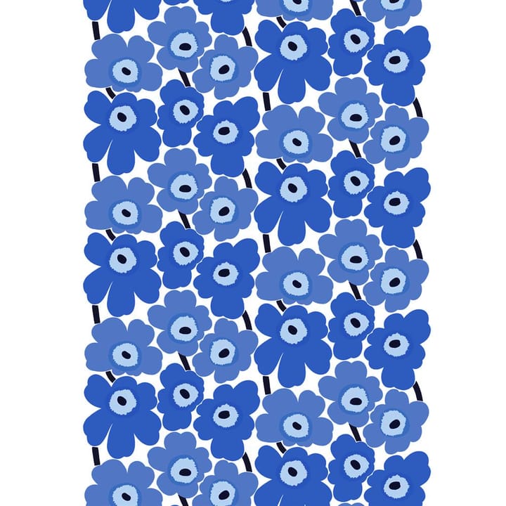 Tela de algodón Pieni Unikko , blanco-azul Marimekko