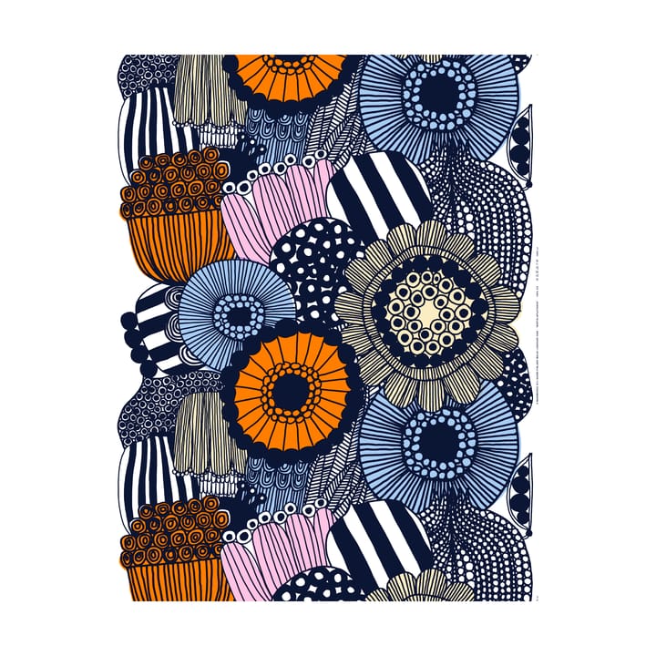 Tela Siirtolapuutarha - White-yellow-orange-light blue - Marimekko