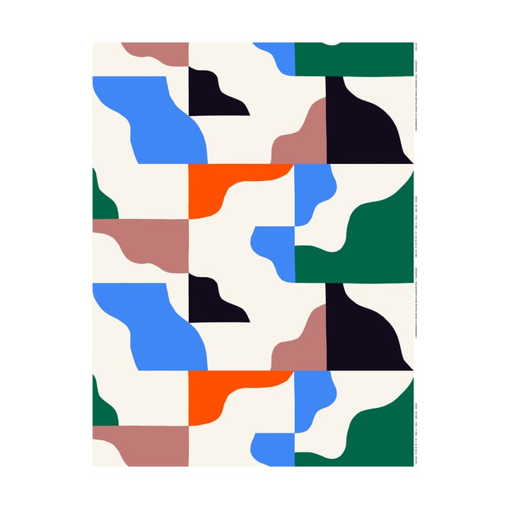 Tela Tasapaino - Feather-bright blue-orange - Marimekko