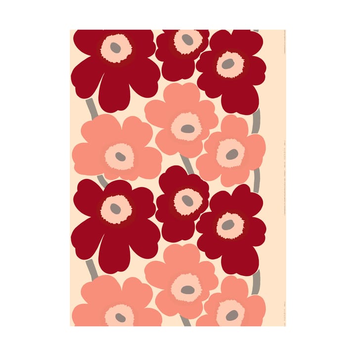 Tela Unikko - Dark cherry-rosa - Marimekko