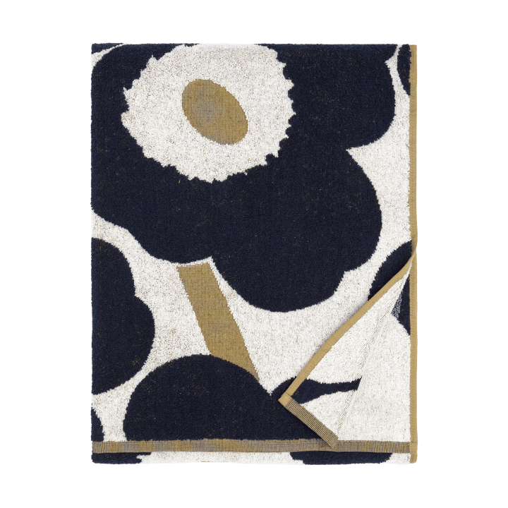 Toalla de baño Unikko 70x150 cm - Dark blue-gold-off white - Marimekko