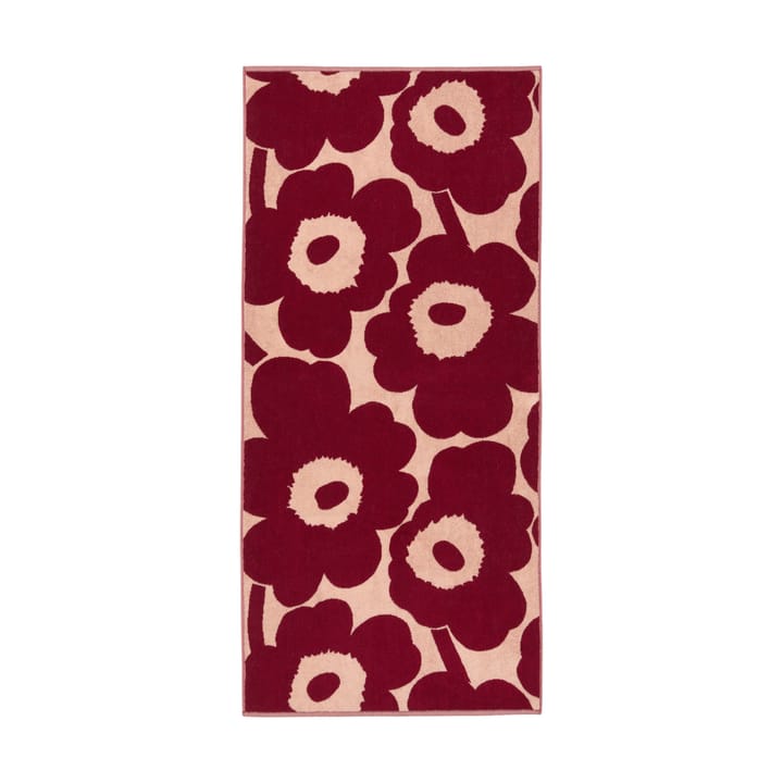 Toalla de baño Unikko 70x150 cm - Pink-dark cherry - Marimekko