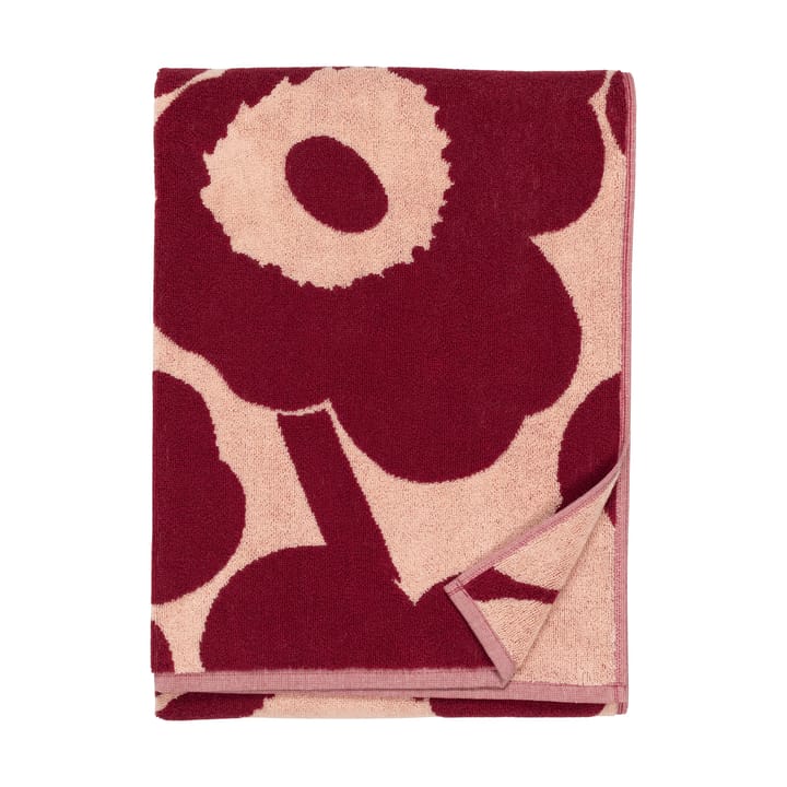 Toalla de baño Unikko 70x150 cm, Pink-dark cherry Marimekko