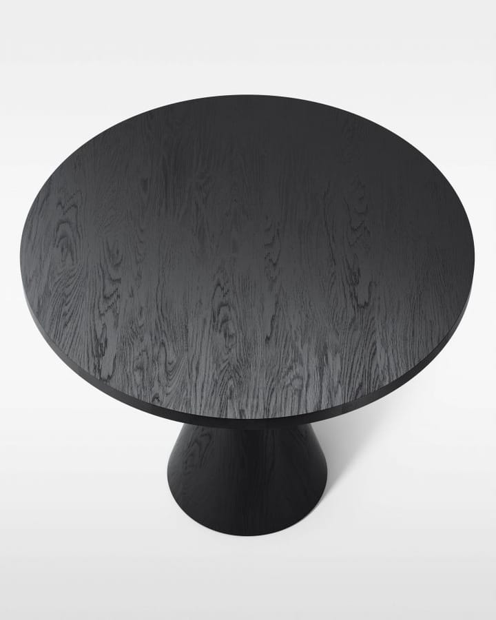 Mesa de comedor Draft Ø88 cm, Fresno teñido de negro Massproductions