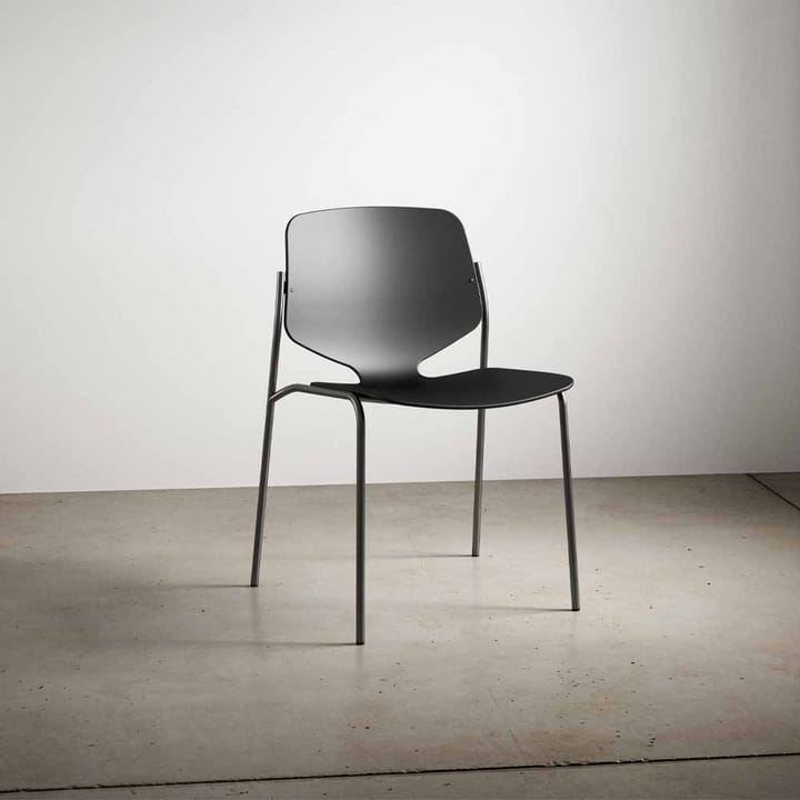 Silla Nova Sea - Black, estructura de acero negro - Mater