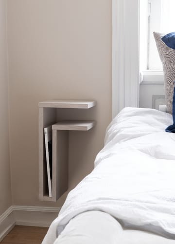 Estante de pared roble blanco F-shelf derecha + izquierda 2 partes - undefined - Maze