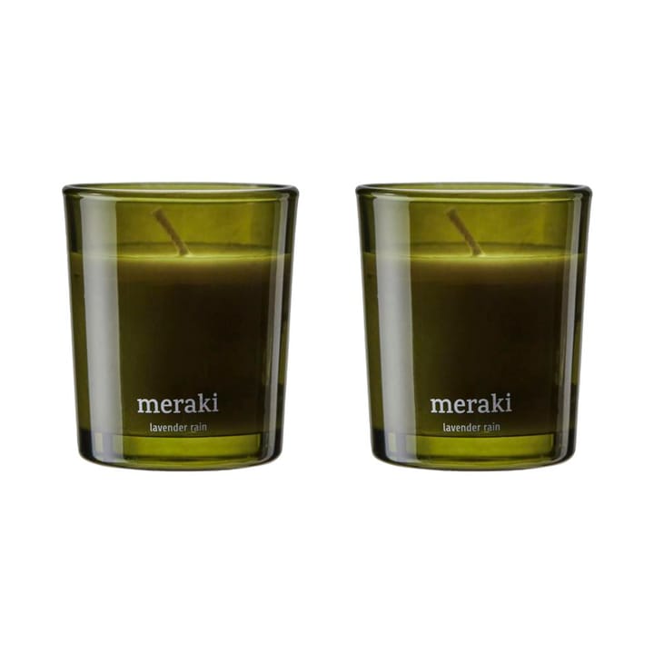 Velas perfumadas 12 horas Meraki 12, 2-pack - Lavender rain - Meraki