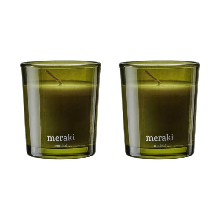 Velas perfumadas 12 horas Meraki 12, 2-pack - Oud leaf - Meraki