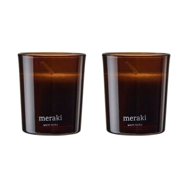 Velas perfumadas 12 horas Meraki 12, 2-pack - Warm tonka - Meraki