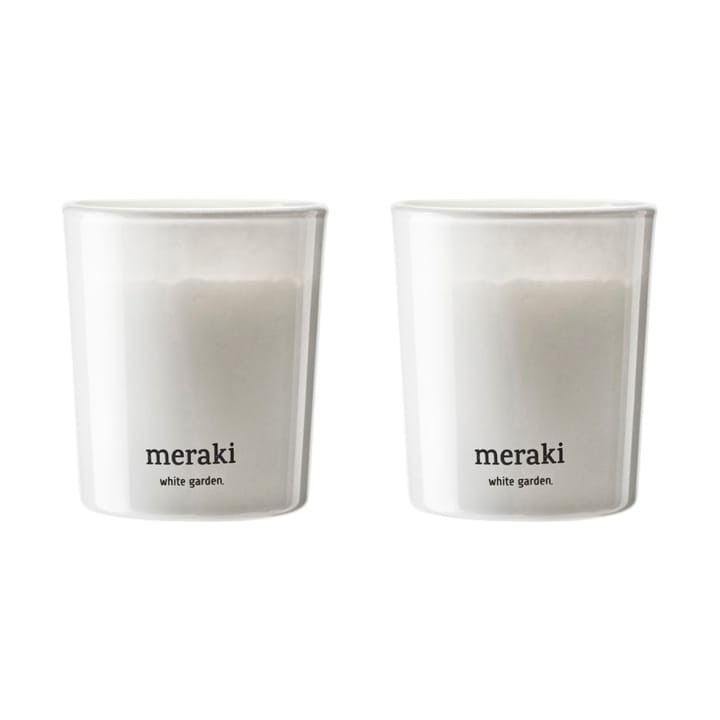 Velas perfumadas 12 horas Meraki 12, 2-pack - White garden - Meraki