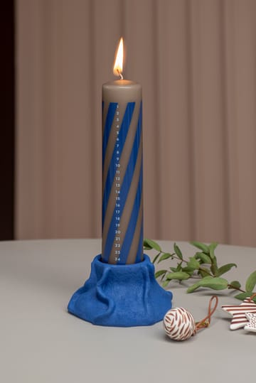 Candelabro Art Piece lava Ø12,5 cm - Cobalt - Mette Ditmer