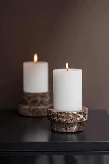 Candelabro Marble para vela gruesa 5 cm - Marrón - Mette Ditmer