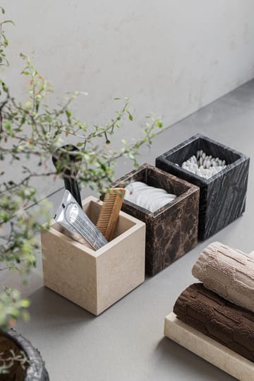 Cubo Marble 8,5x8,5 cm - Black-grey - Mette Ditmer