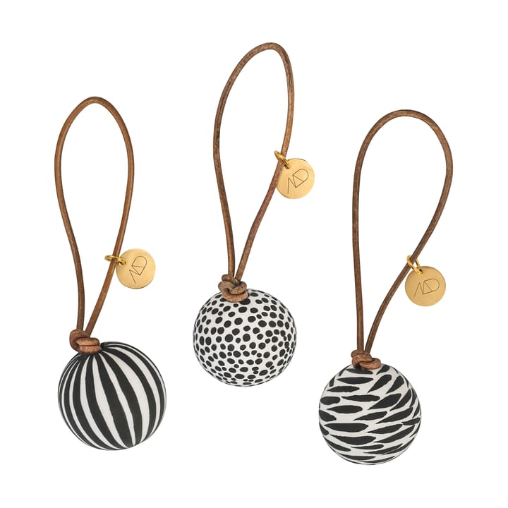 Set de 3 bolas para árbol de navidad Globe - Black - Mette Ditmer