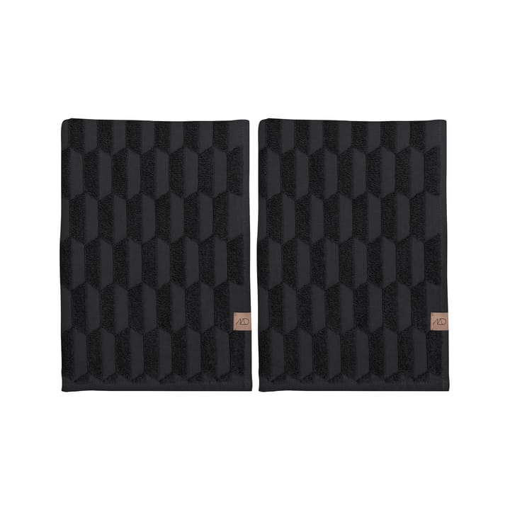 Toallas de invitados Geo, 2-pack - Black - Mette Ditmer