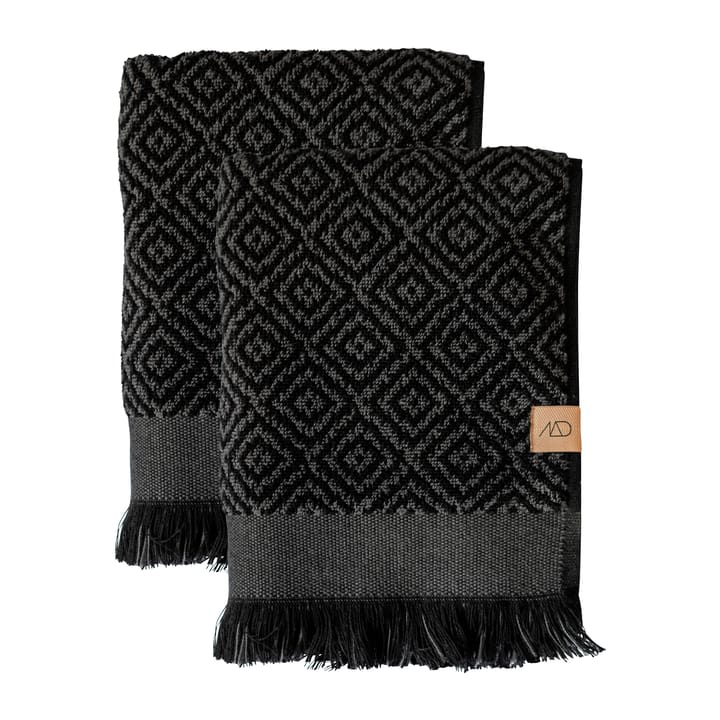 Toallas de invitados Morocco 35x55 cm, 2-pack - Black-grey - Mette Ditmer