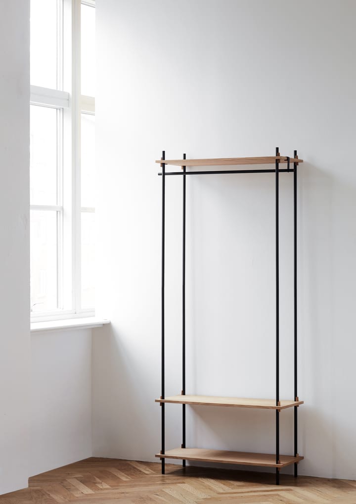 Moebe shelving system s.200.1.F, Roble-negro MOEBE