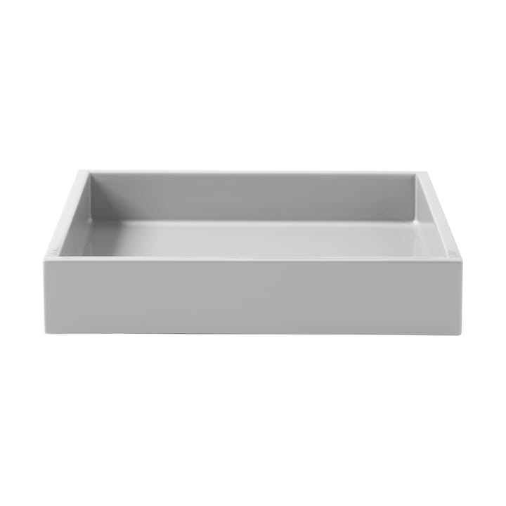 Bandeja decorativa lacada Lux 19x19x3,5 cm - Cool grey - Mojoo