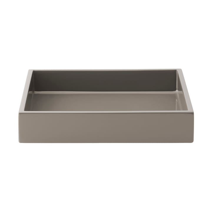 Bandeja decorativa lacada Lux 19x19x3,5 cm - Dark grey - Mojoo