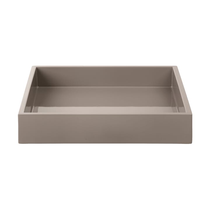 Bandeja decorativa lacada Lux 19x19x3,5 cm - Warm grey - Mojoo