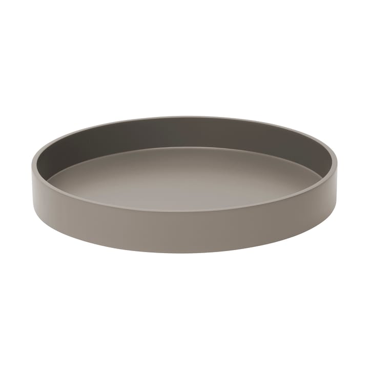 Bandeja decorativa lacada Matt Ø30x4 cm - Dark grey - Mojoo