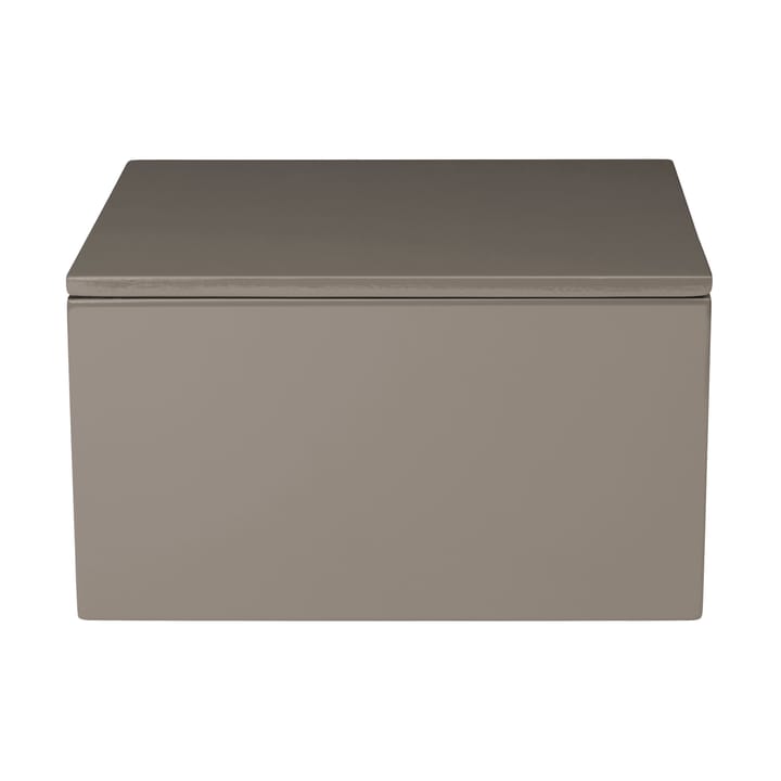 Caja de almacenamiento lacada Lux 19x19x10,5 cm - Gris oscuro - Mojoo