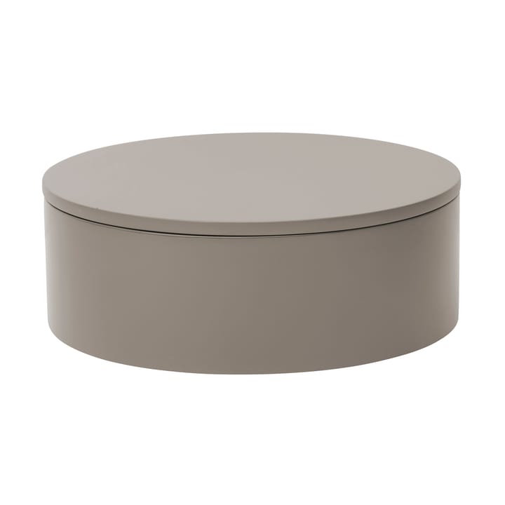 Caja de almacenamiento lacada Matt Ø20x7 cm - Dark grey - Mojoo