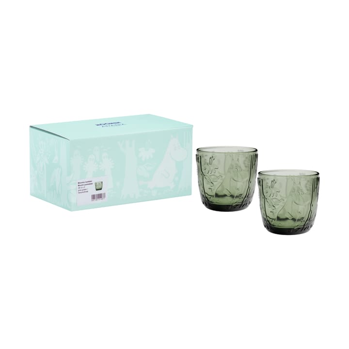 2 Vasos Moomin 28 cl, Verde pino Moomin Arabia