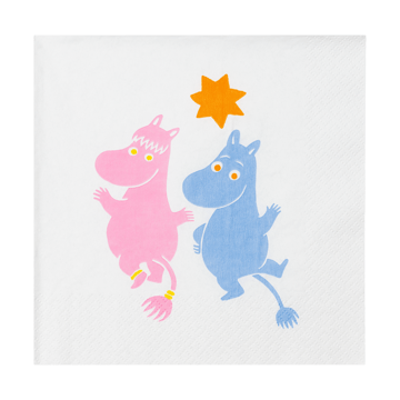 Servilletas de papel Moomin Party 33x33 cm, 20-pack - Multi - Moomin Arabia