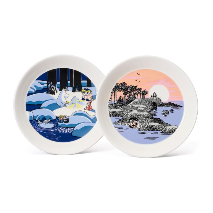 Set de platos Moomin Snow lantern & Moomin’s Day 2018 - Ø19 cm - Moomin Arabia