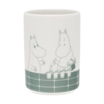 Soporte para cepillos de dientes Mumin - Hora del baño verde-blanco - Moomin Arabia