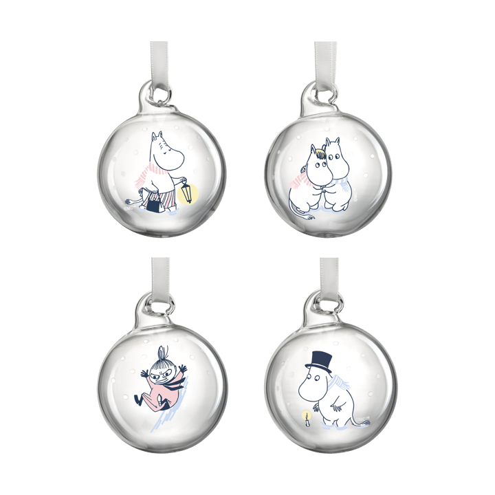 Bola de Navidad Mumin Ø5 cm, 4-pack - Let it snow - Muurla