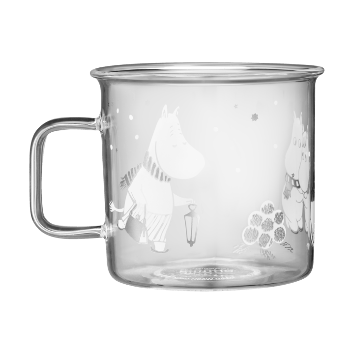 Taza de vidrio Moomin 35 cl, Let it snow Muurla