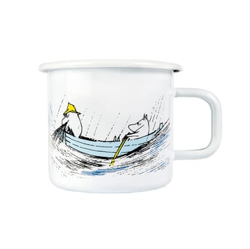 Taza esmaltada Gone fishing 37 cl - blanco - Muurla