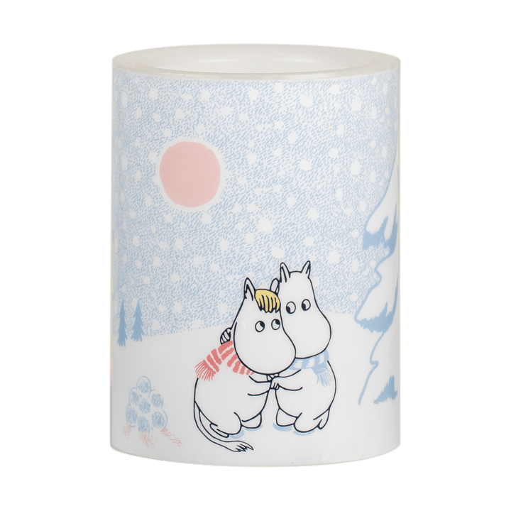 Vela gruesa LED Moomin 10 cm - Let it snow - Muurla