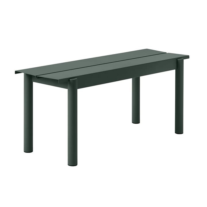 Banco de acero Linear steel bench 110 cm - Dark green - Muuto