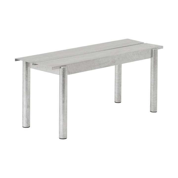 Banco de acero Linear steel bench 110 cm - Warm galvanized steel - Muuto