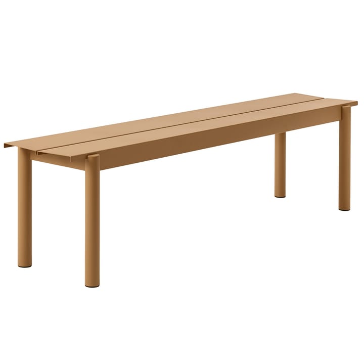 Banco de acero Linear steel bench 170 cm - Burnt orange - Muuto