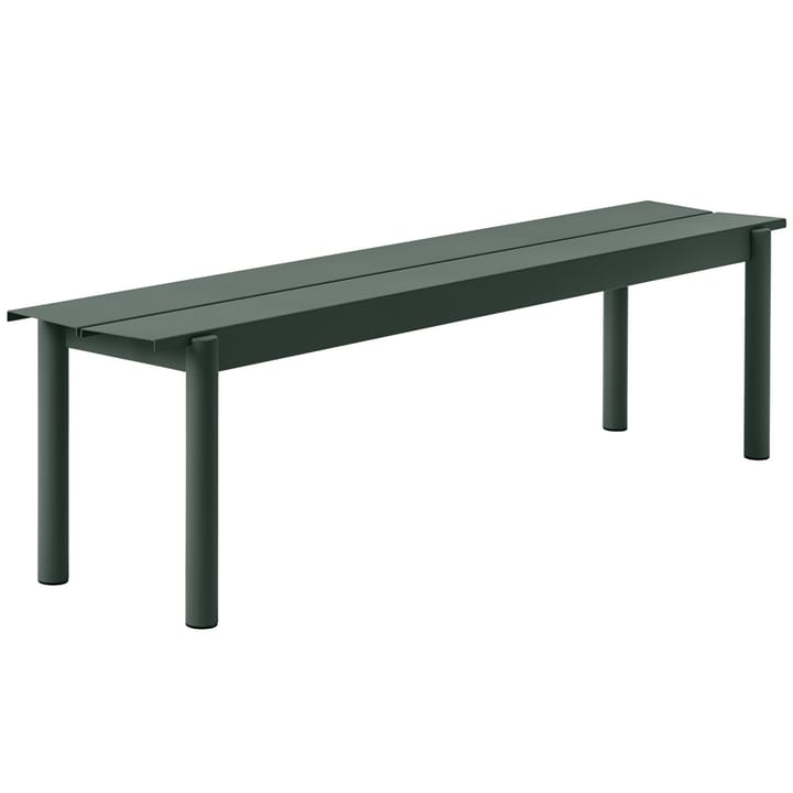 Banco de acero Linear steel bench 170 cm - Dark green - Muuto