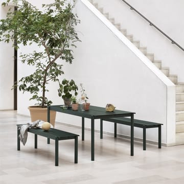 Banco de acero Linear steel bench 170 cm - Dark green - Muuto