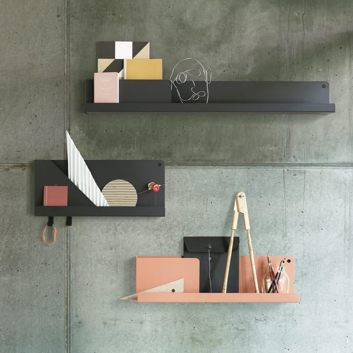 Estantería Folded, grande, negro Muuto