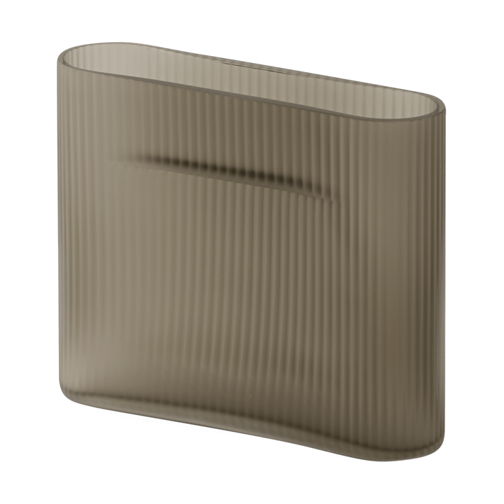 Jarrón Ridge vidrio escarchado 16,5 cm - Taupe - Muuto