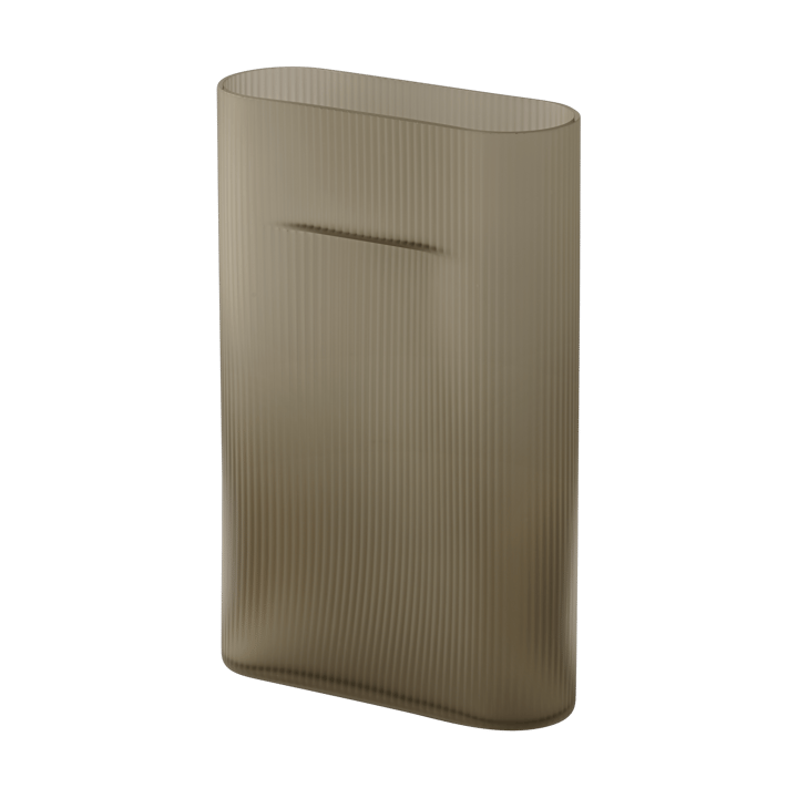 Jarrón Ridge vidrio escarchado 35 cm - Taupe - Muuto