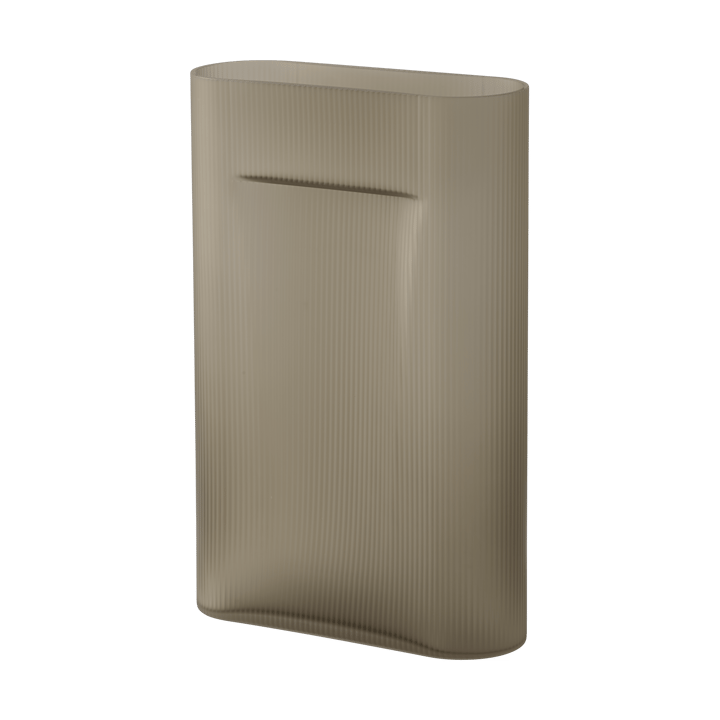 Jarrón Ridge vidrio escarchado 48,5 cm - Taupe - Muuto