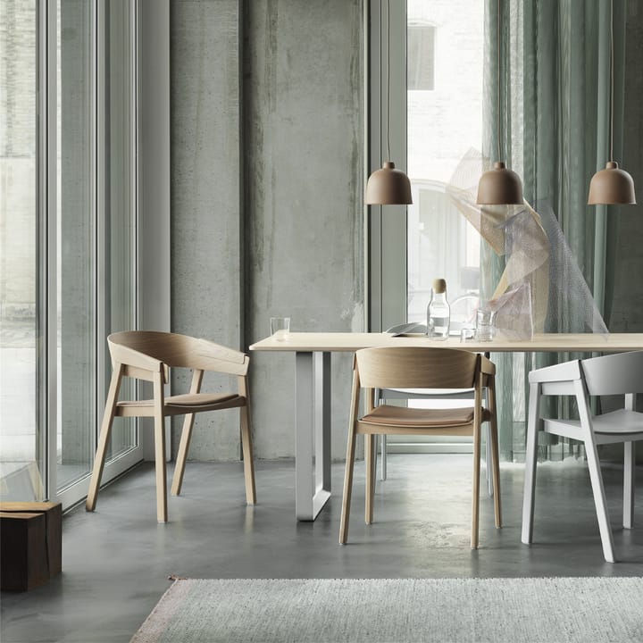 Mesa 70/70 225x90 cm - White laminate-Plywood-Sand - Muuto