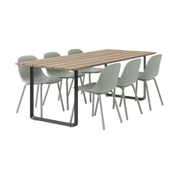 Mesa 70/70 Outdoor 225x90 cm con estructura de acero negro - undefined - Muuto